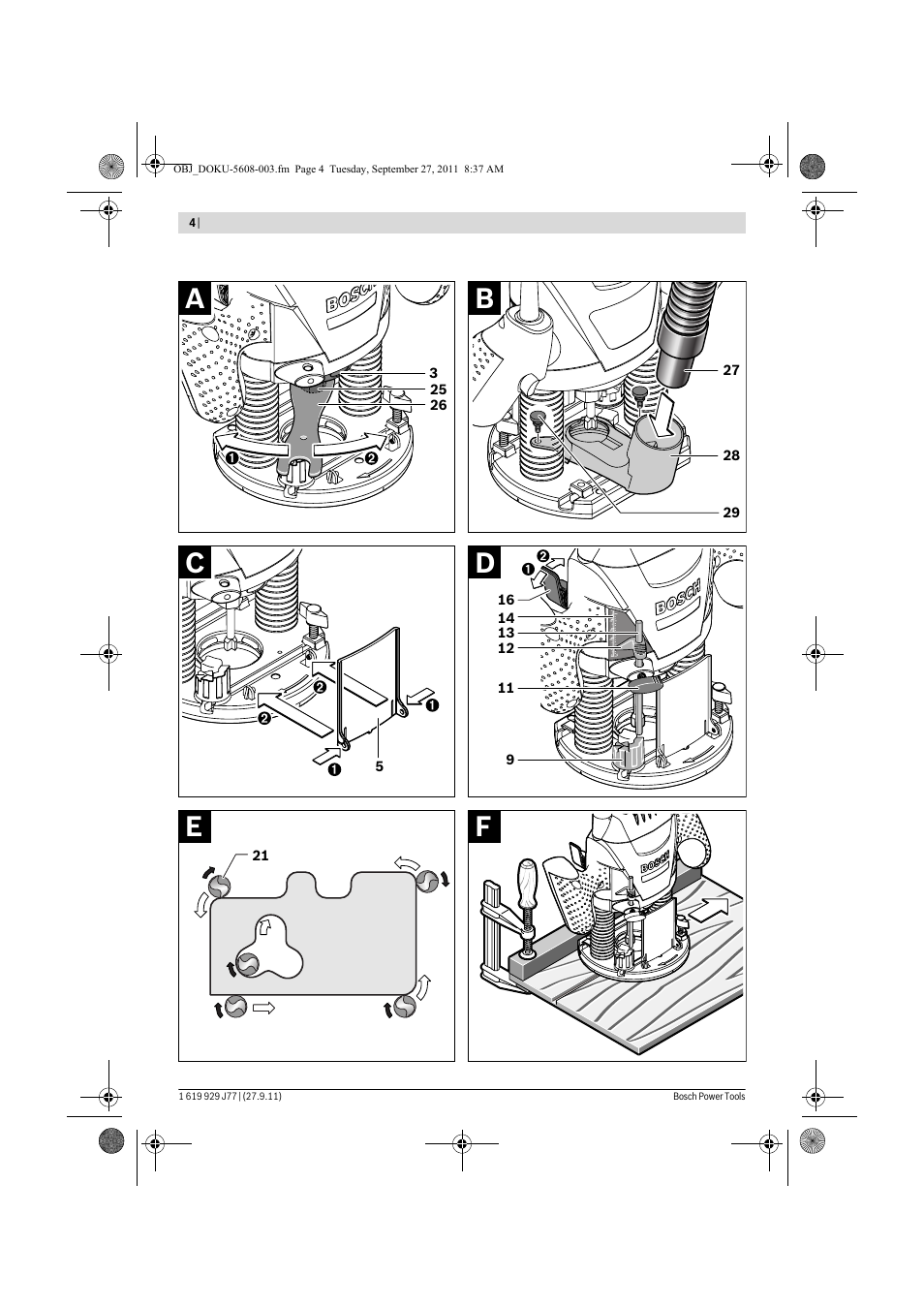 Bosch POF 1200 AE User Manual | Page 4 / 106