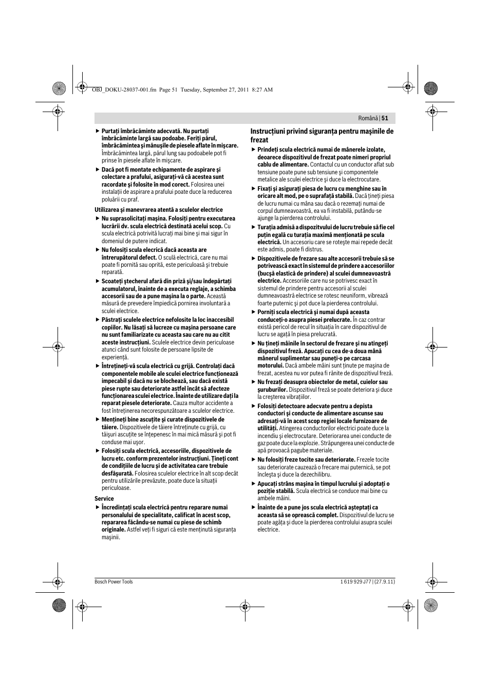 Bosch POF 1200 AE User Manual | Page 51 / 106