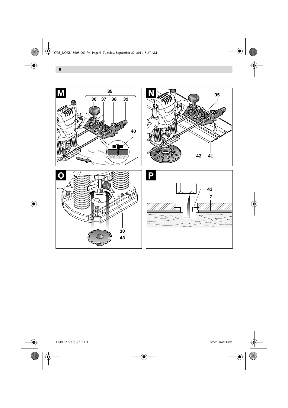 Po n m | Bosch POF 1200 AE User Manual | Page 6 / 106