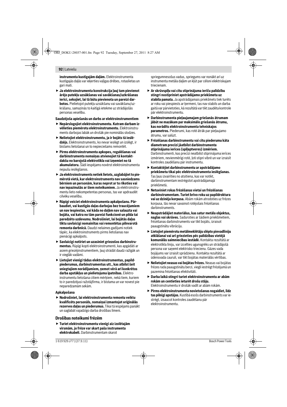 Bosch POF 1200 AE User Manual | Page 92 / 106