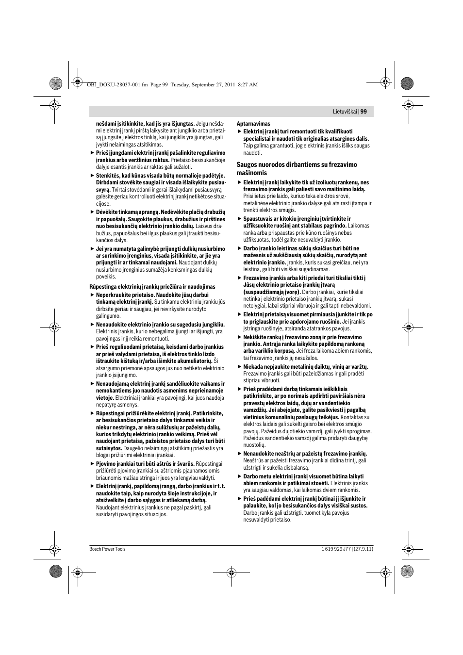 Bosch POF 1200 AE User Manual | Page 99 / 106