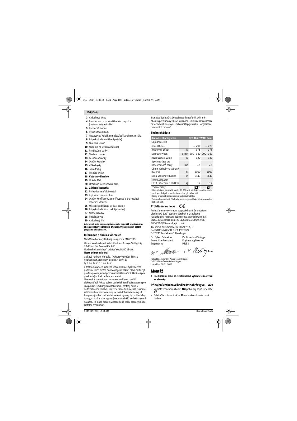 Montáž | Bosch PFS 105 E WALLPaint User Manual | Page 100 / 185