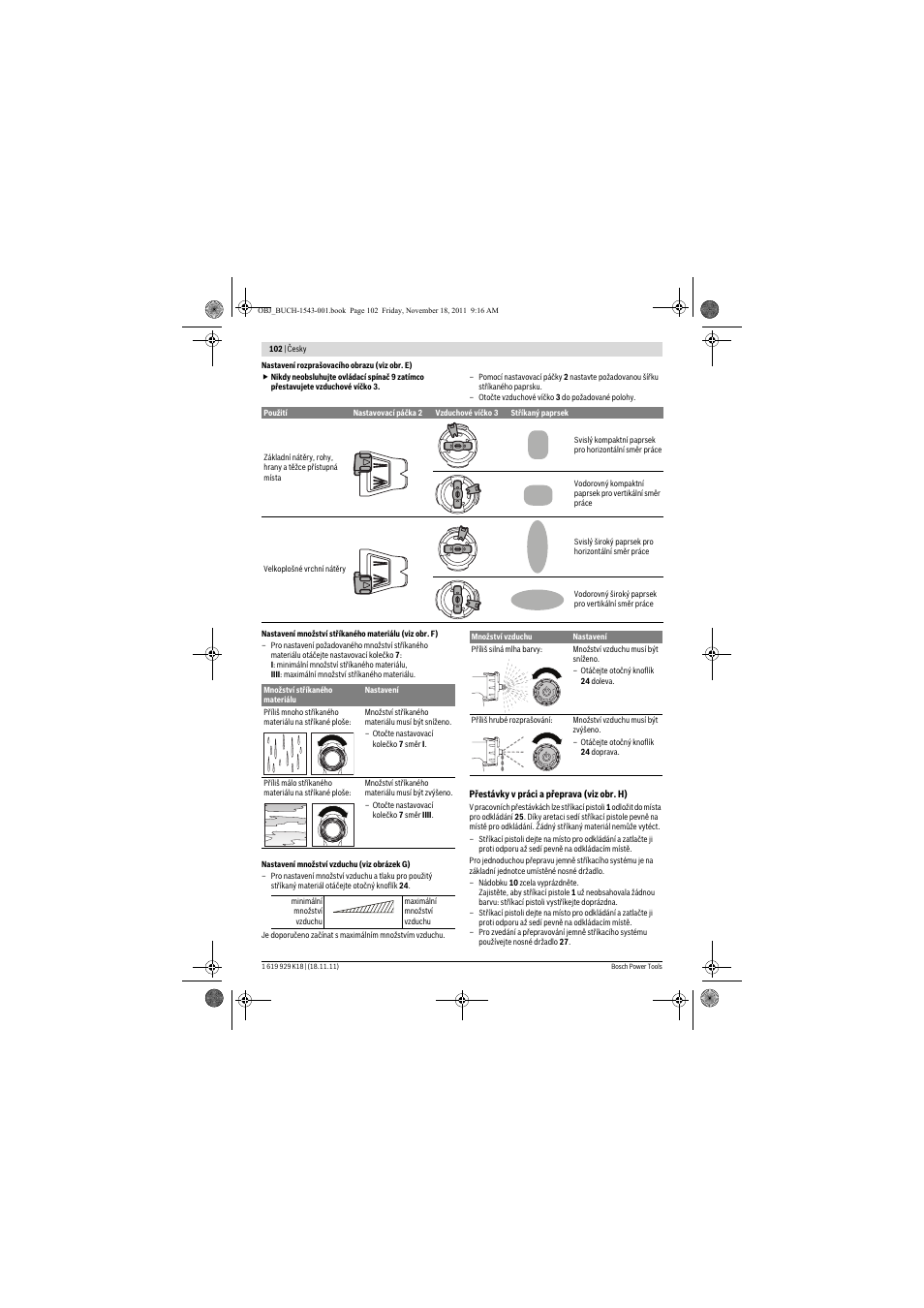 Bosch PFS 105 E WALLPaint User Manual | Page 102 / 185