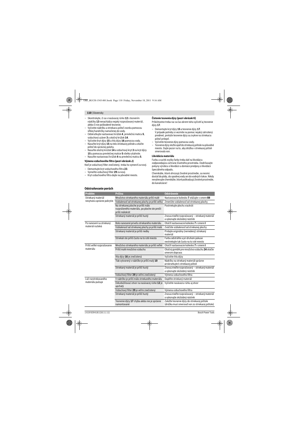 Bosch PFS 105 E WALLPaint User Manual | Page 110 / 185