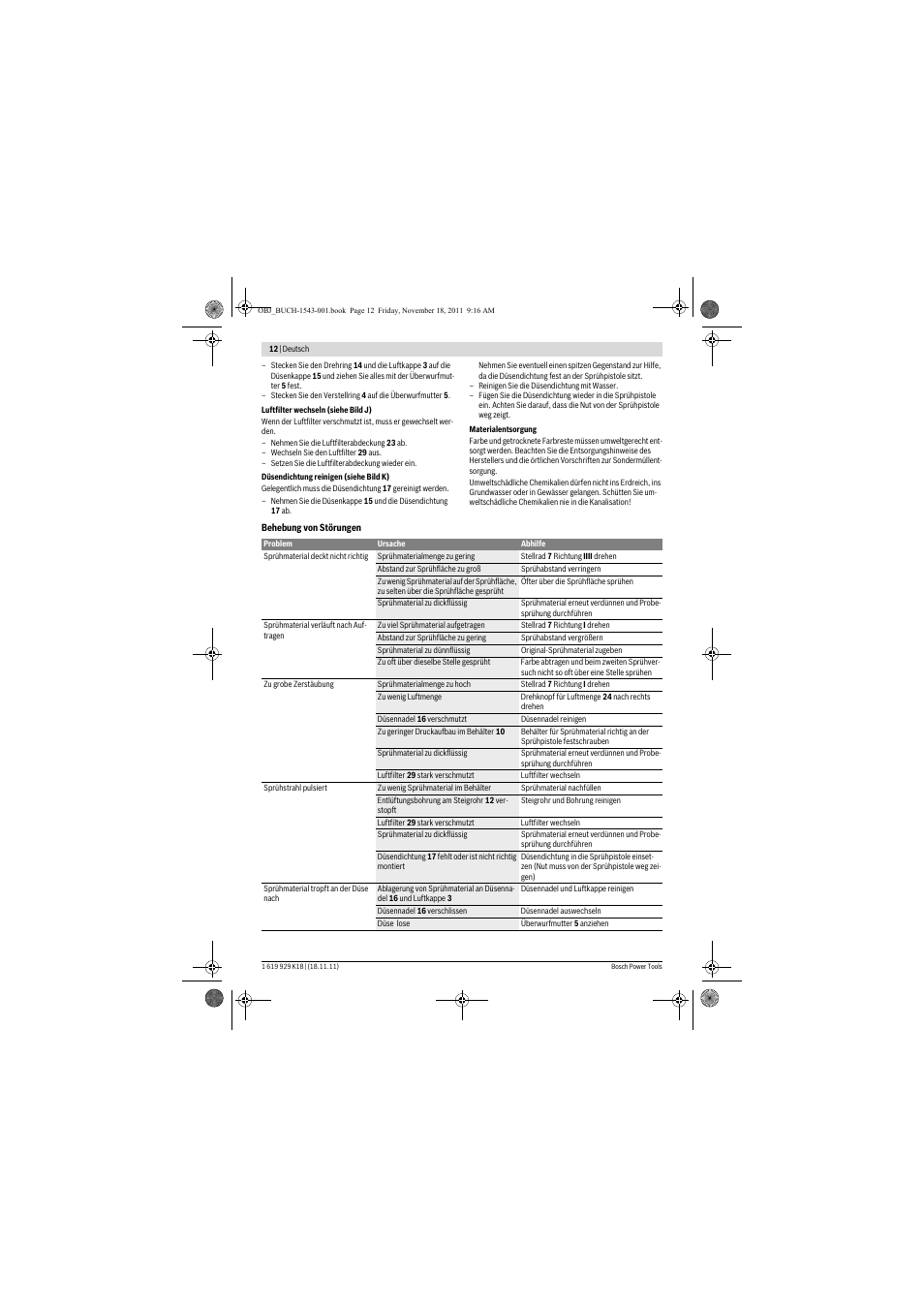 Bosch PFS 105 E WALLPaint User Manual | Page 12 / 185