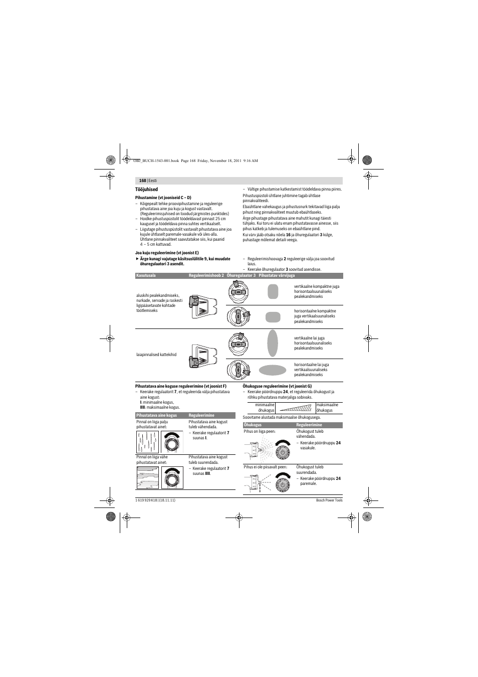 Bosch PFS 105 E WALLPaint User Manual | Page 168 / 185