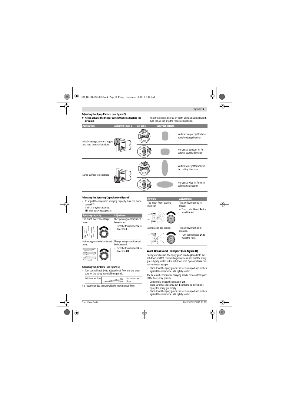 Bosch PFS 105 E WALLPaint User Manual | Page 17 / 185