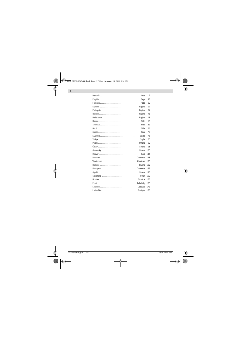 Bosch PFS 105 E WALLPaint User Manual | Page 2 / 185