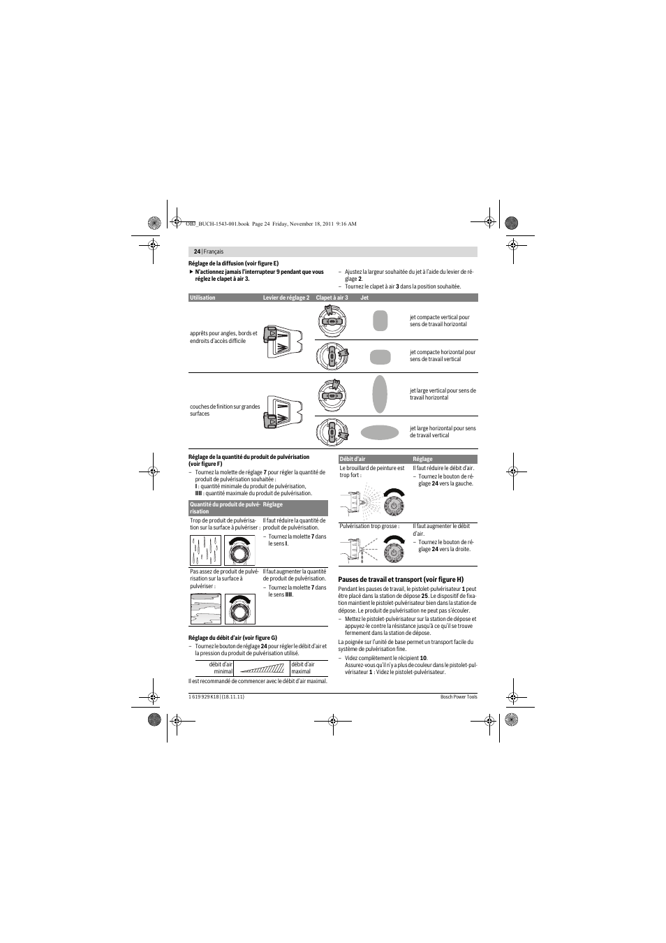 Bosch PFS 105 E WALLPaint User Manual | Page 24 / 185