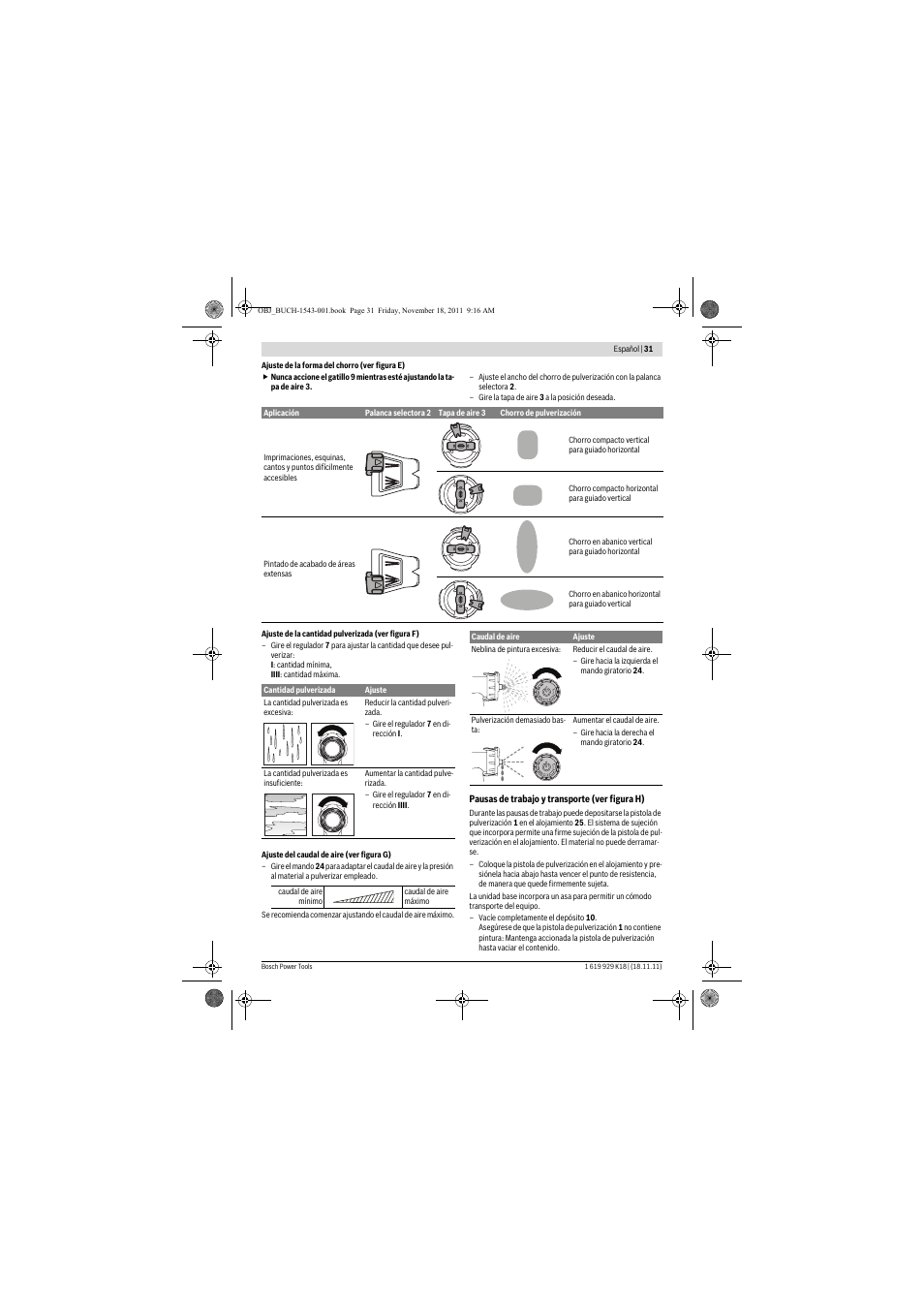 Bosch PFS 105 E WALLPaint User Manual | Page 31 / 185