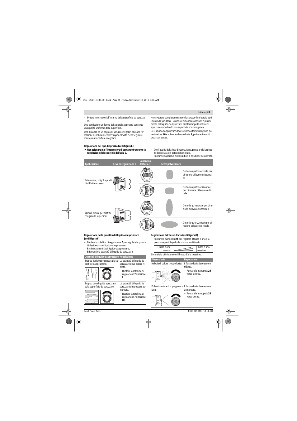 Bosch PFS 105 E WALLPaint User Manual | Page 45 / 185