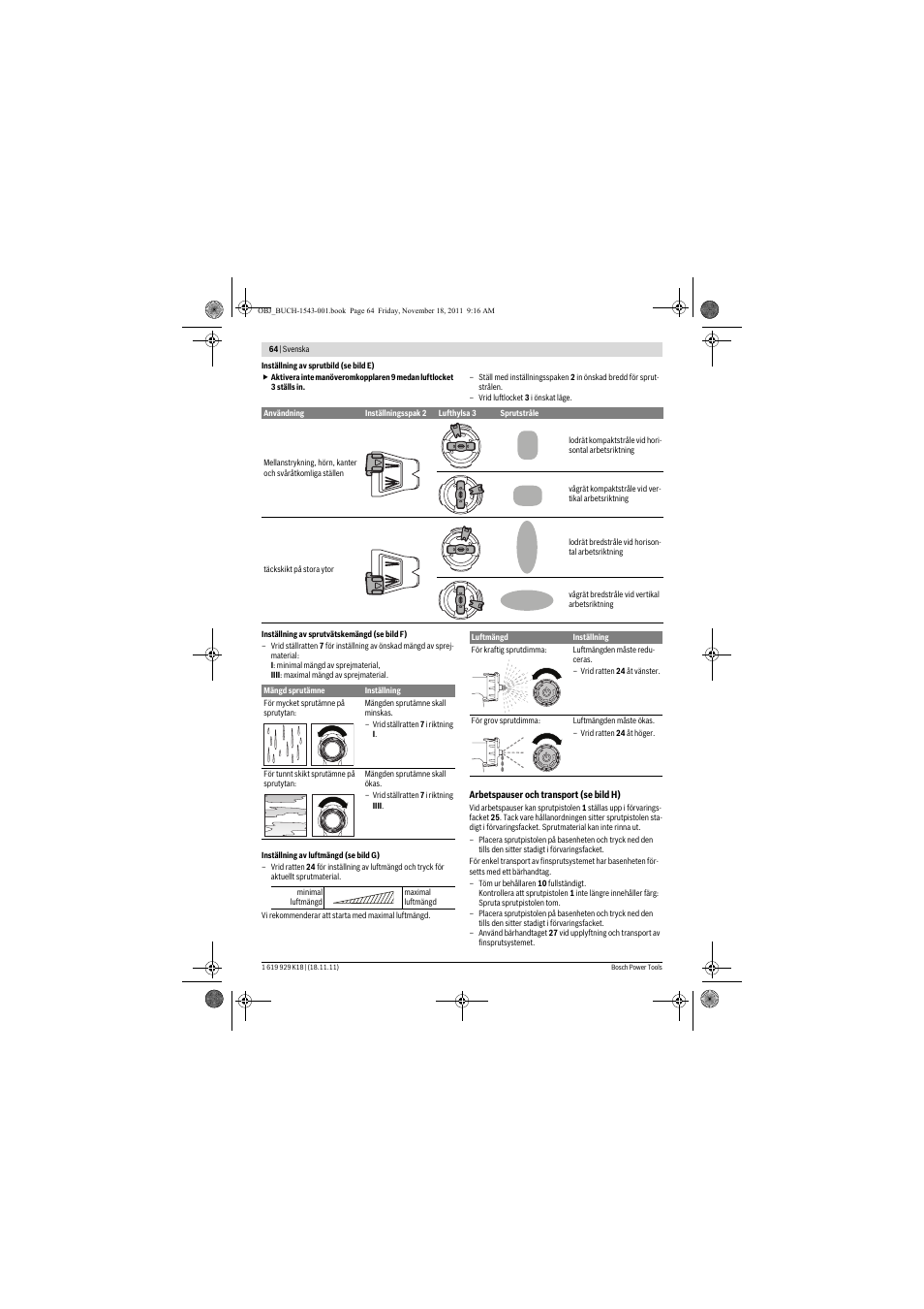 Bosch PFS 105 E WALLPaint User Manual | Page 64 / 185