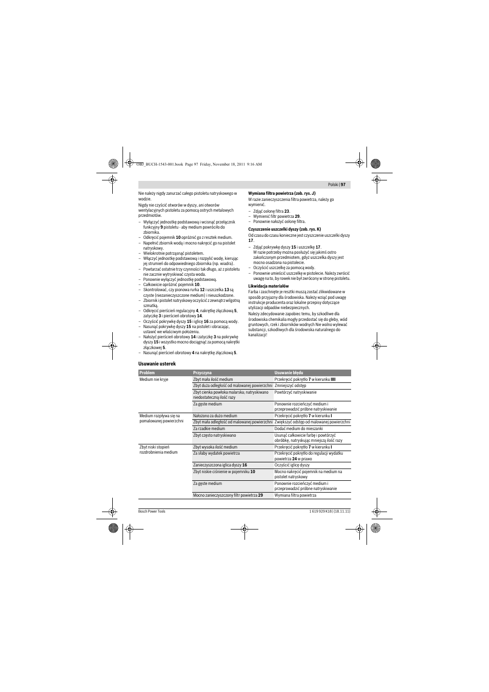 Bosch PFS 105 E WALLPaint User Manual | Page 97 / 185