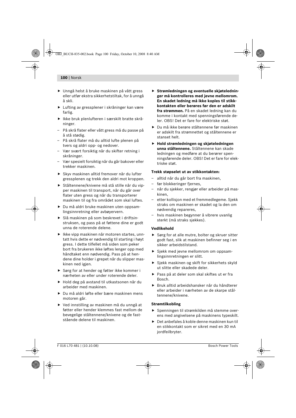 Bosch ALR 900 User Manual | Page 100 / 282