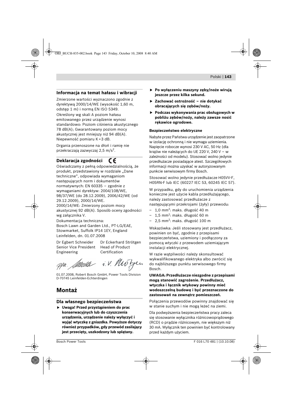 Montaż | Bosch ALR 900 User Manual | Page 143 / 282