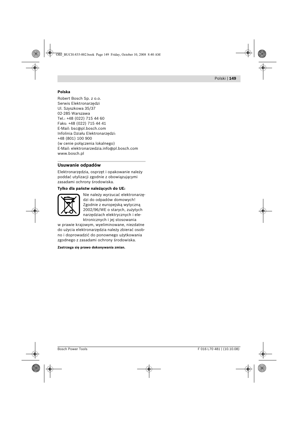 Bosch ALR 900 User Manual | Page 149 / 282