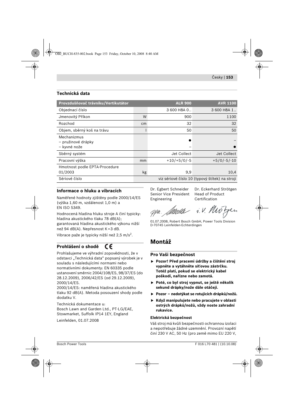 Montáž | Bosch ALR 900 User Manual | Page 153 / 282