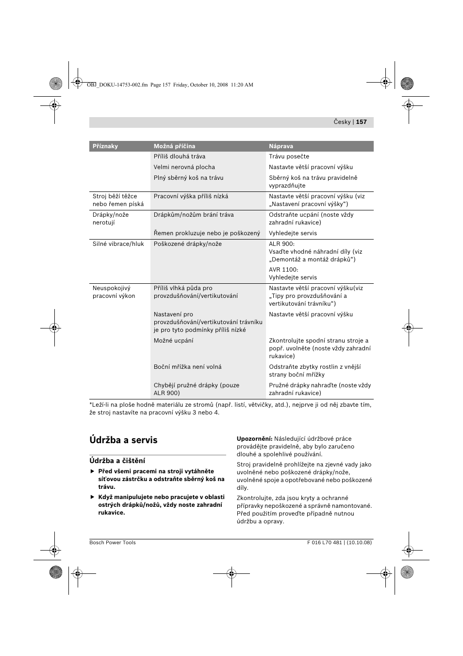 Údržba a servis | Bosch ALR 900 User Manual | Page 157 / 282