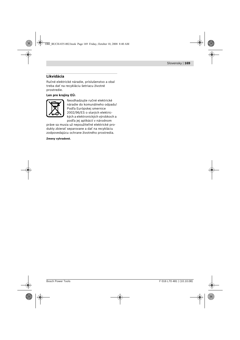 Bosch ALR 900 User Manual | Page 169 / 282