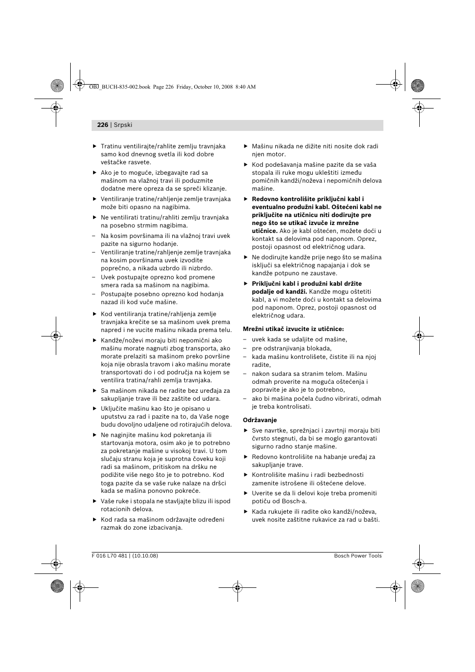 Bosch ALR 900 User Manual | Page 226 / 282