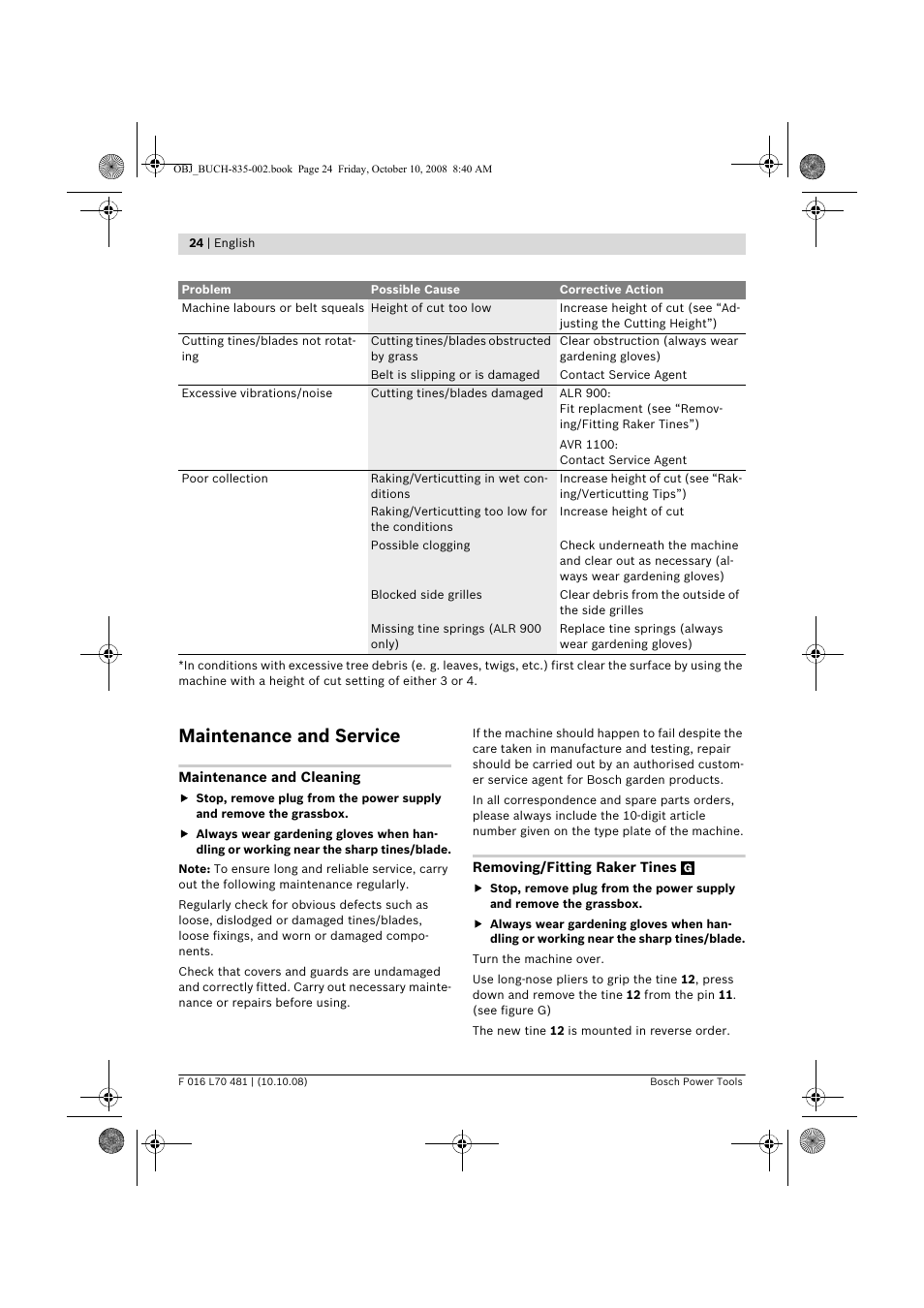 Maintenance and service | Bosch ALR 900 User Manual | Page 24 / 282