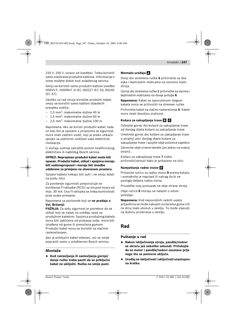 Bosch ALR 900 User Manual | Page 247 / 282