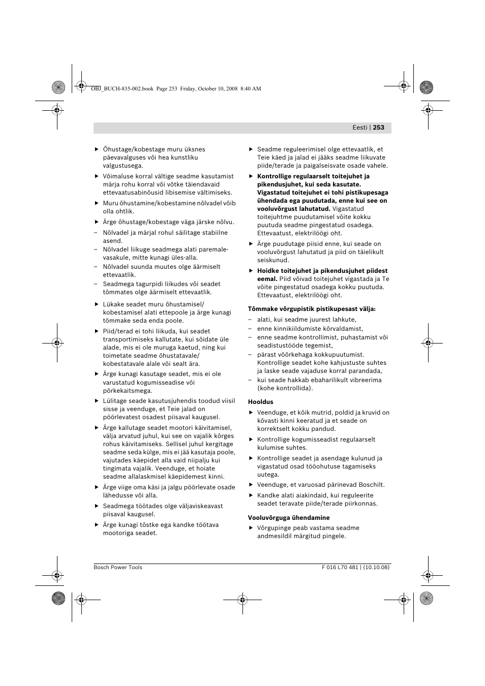 Bosch ALR 900 User Manual | Page 253 / 282