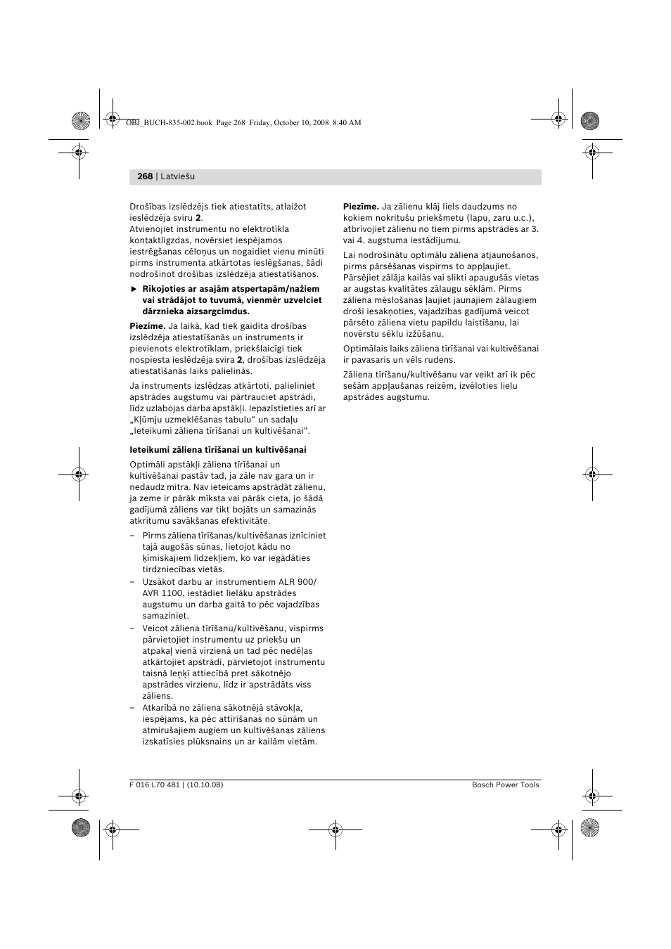 Bosch ALR 900 User Manual | Page 268 / 282