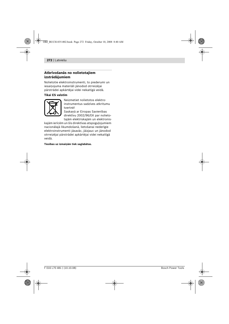 Bosch ALR 900 User Manual | Page 272 / 282