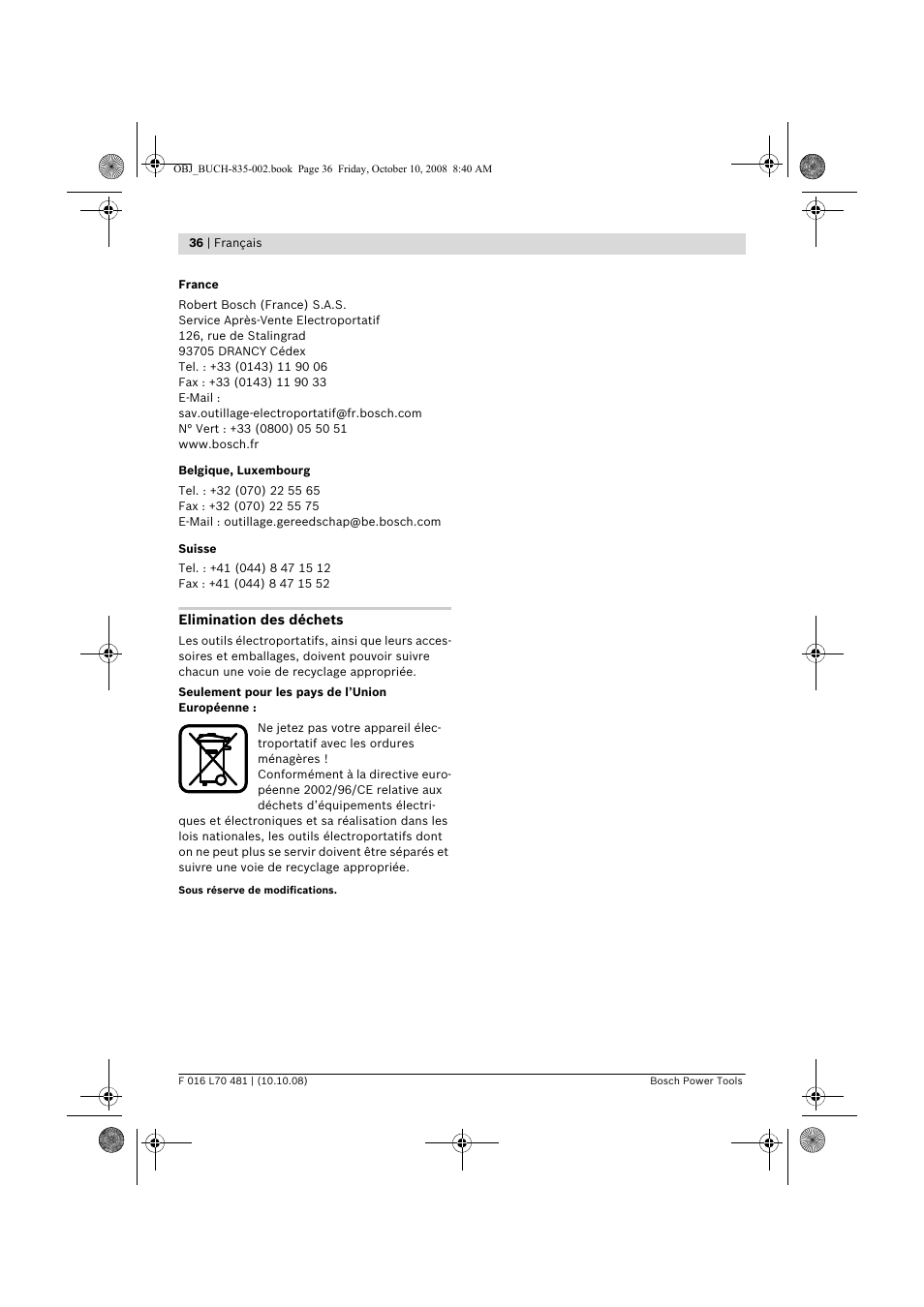 Bosch ALR 900 User Manual | Page 36 / 282