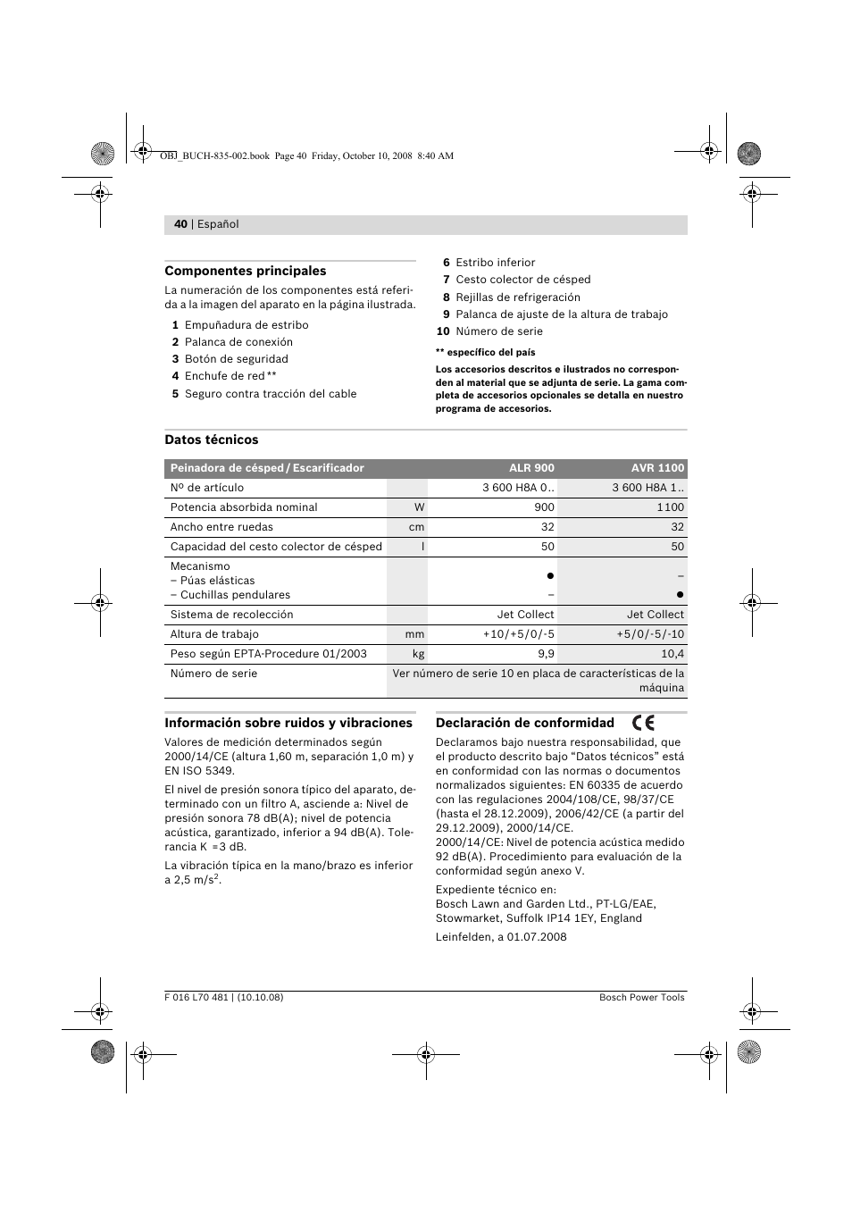 Bosch ALR 900 User Manual | Page 40 / 282