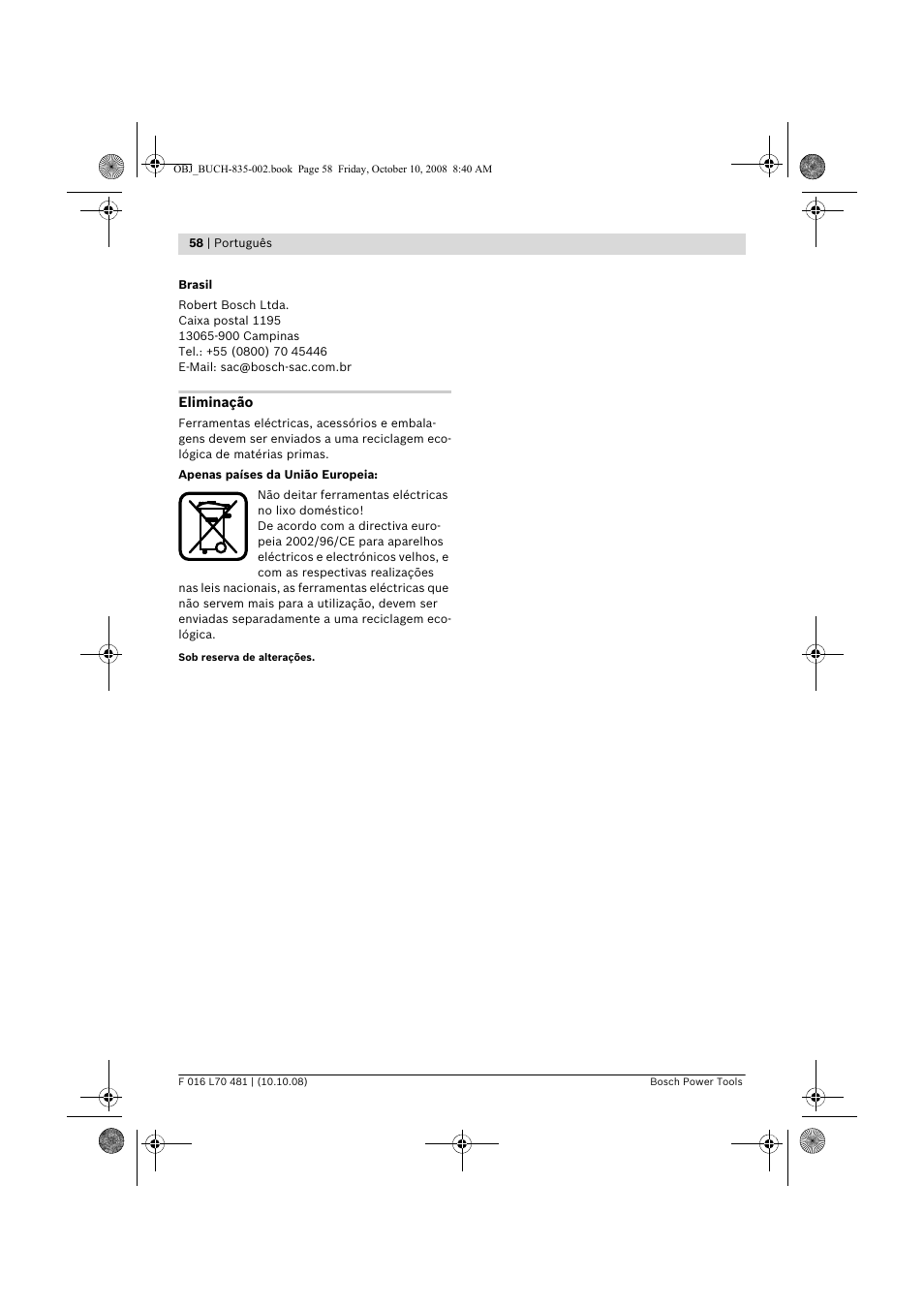 Bosch ALR 900 User Manual | Page 58 / 282