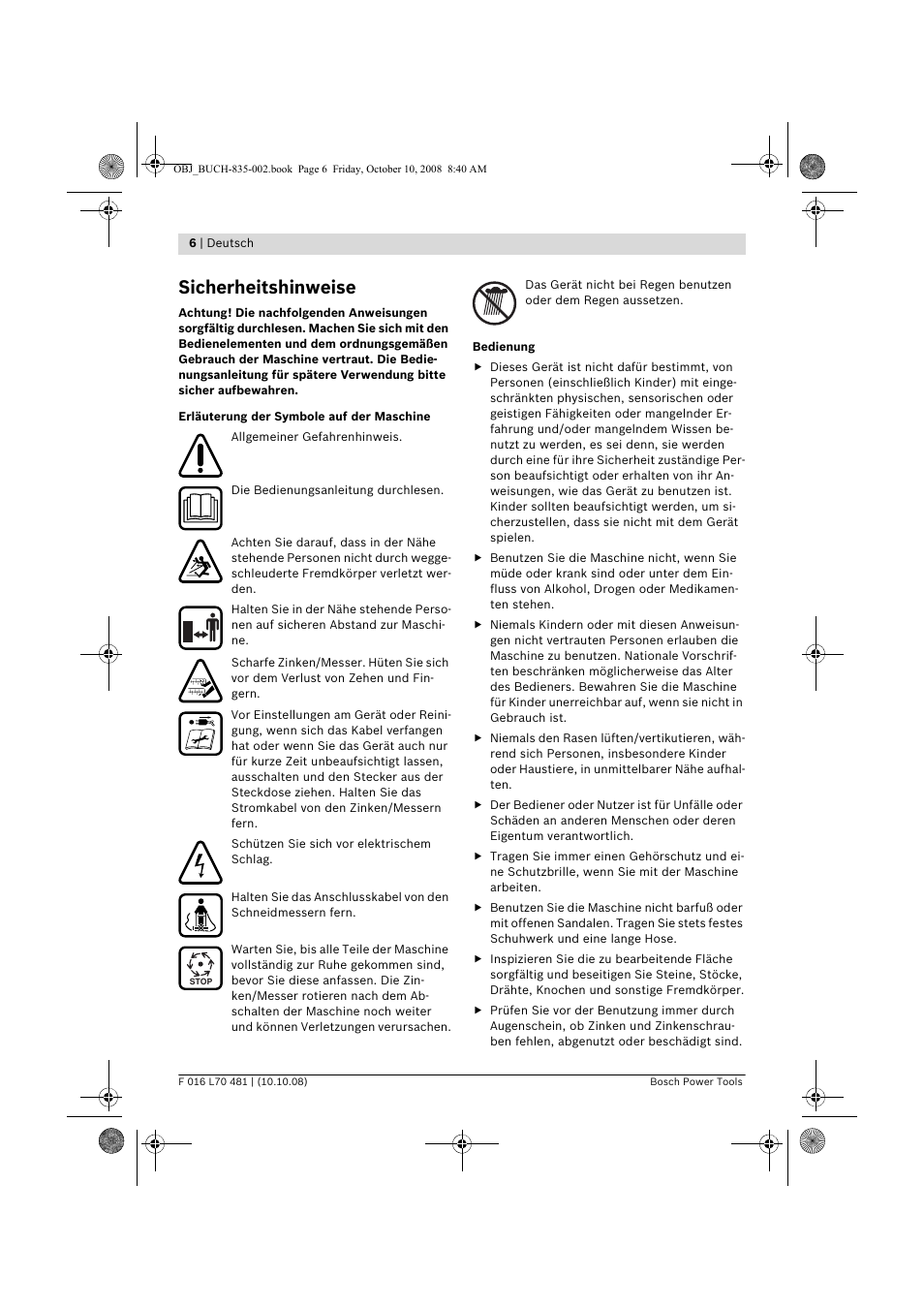 Sicherheitshinweise | Bosch ALR 900 User Manual | Page 6 / 282