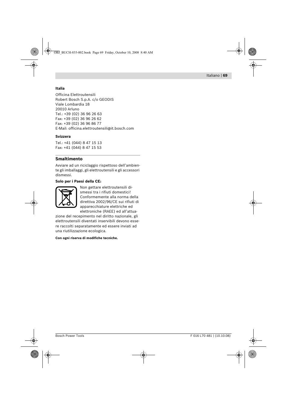 Bosch ALR 900 User Manual | Page 69 / 282