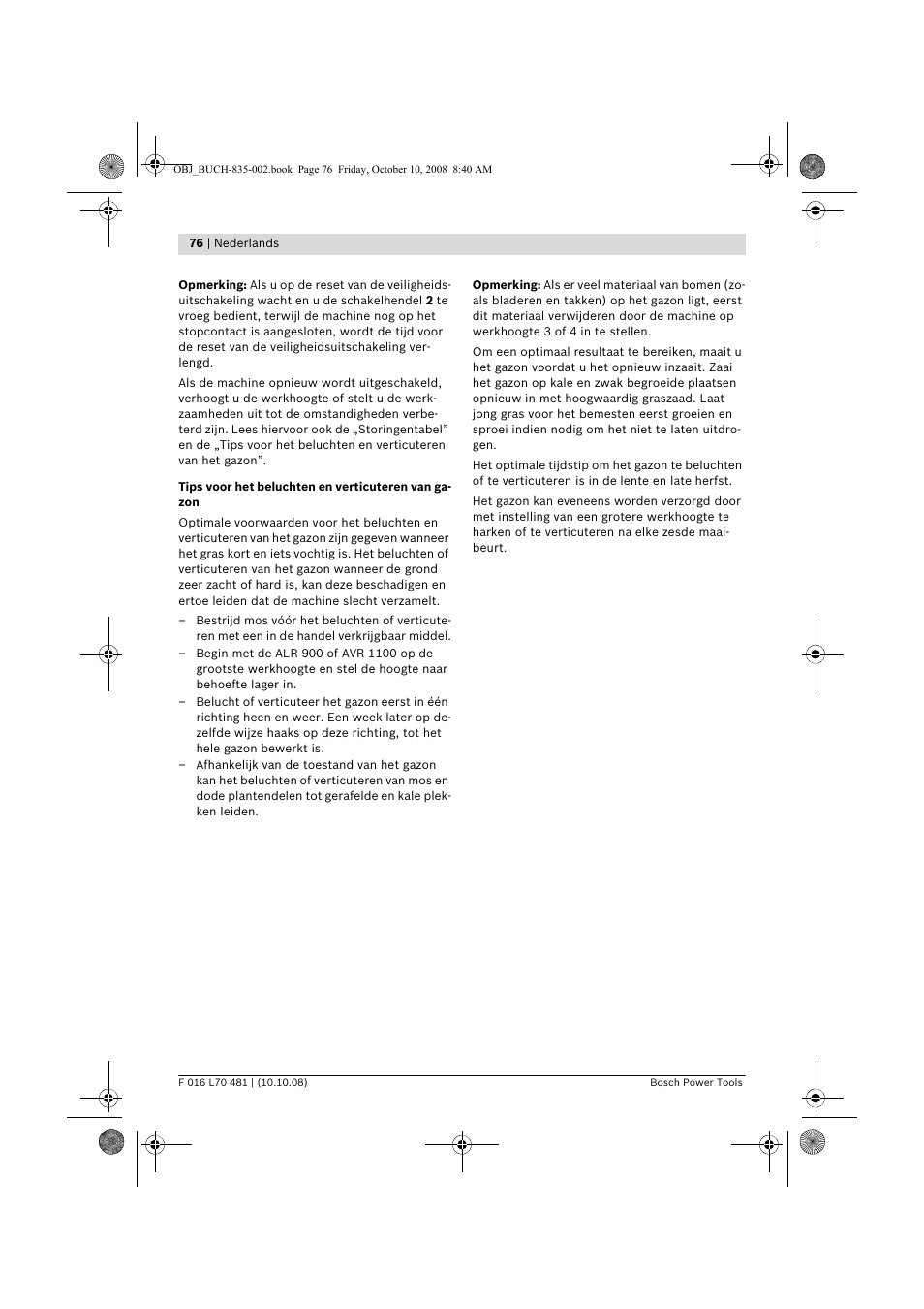 Bosch ALR 900 User Manual | Page 76 / 282