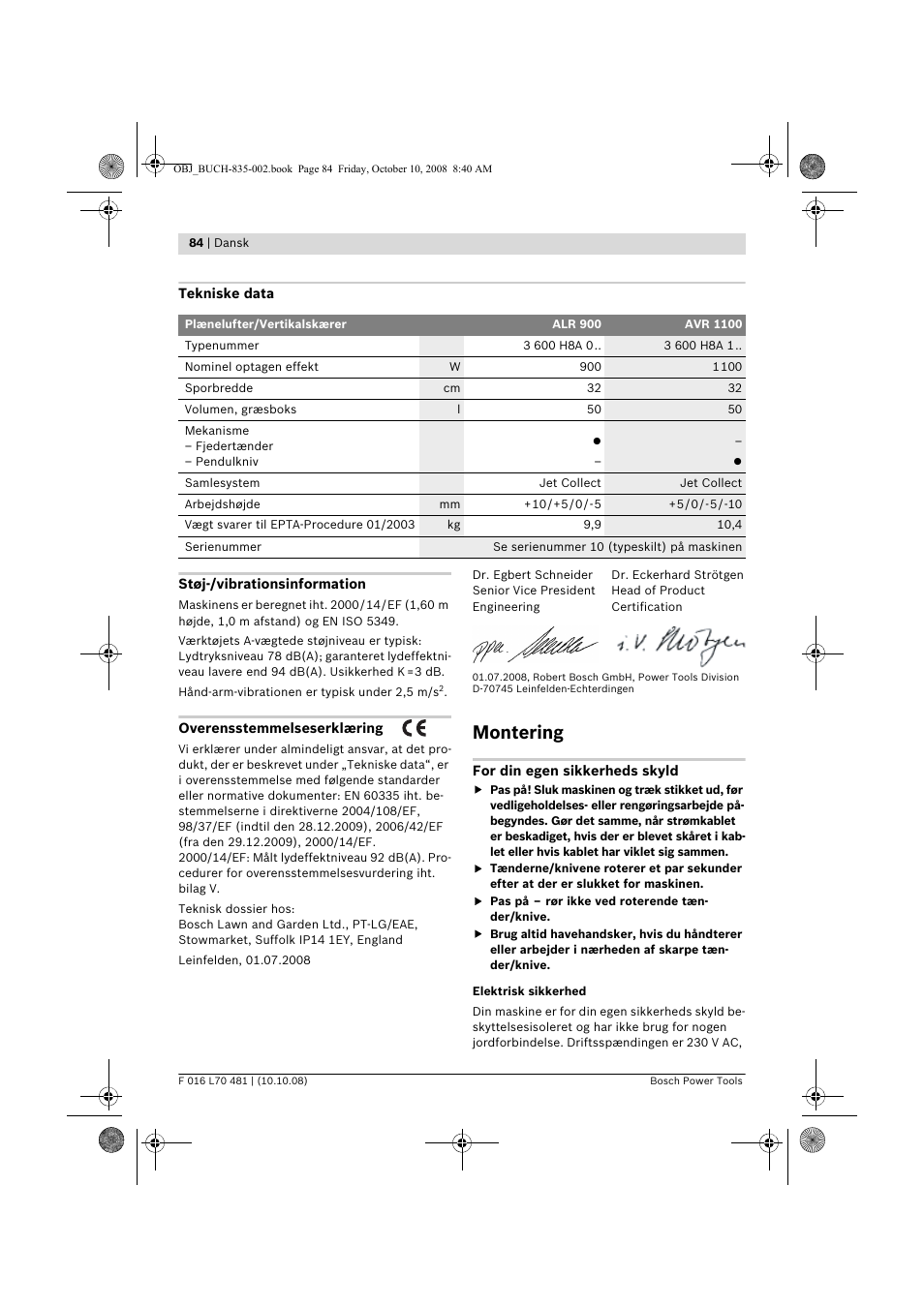 Montering | Bosch ALR 900 User Manual | Page 84 / 282