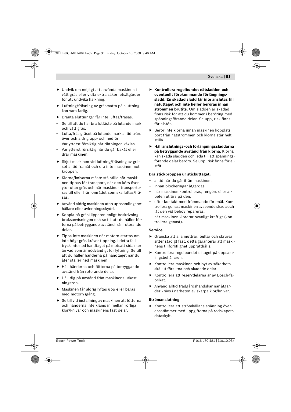 Bosch ALR 900 User Manual | Page 91 / 282