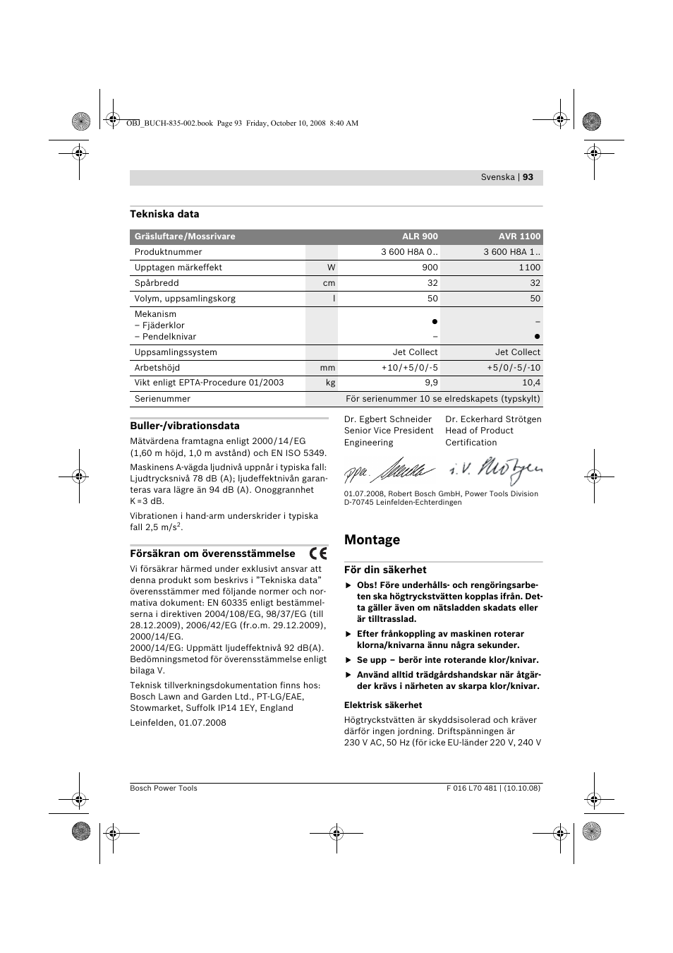 Montage | Bosch ALR 900 User Manual | Page 93 / 282