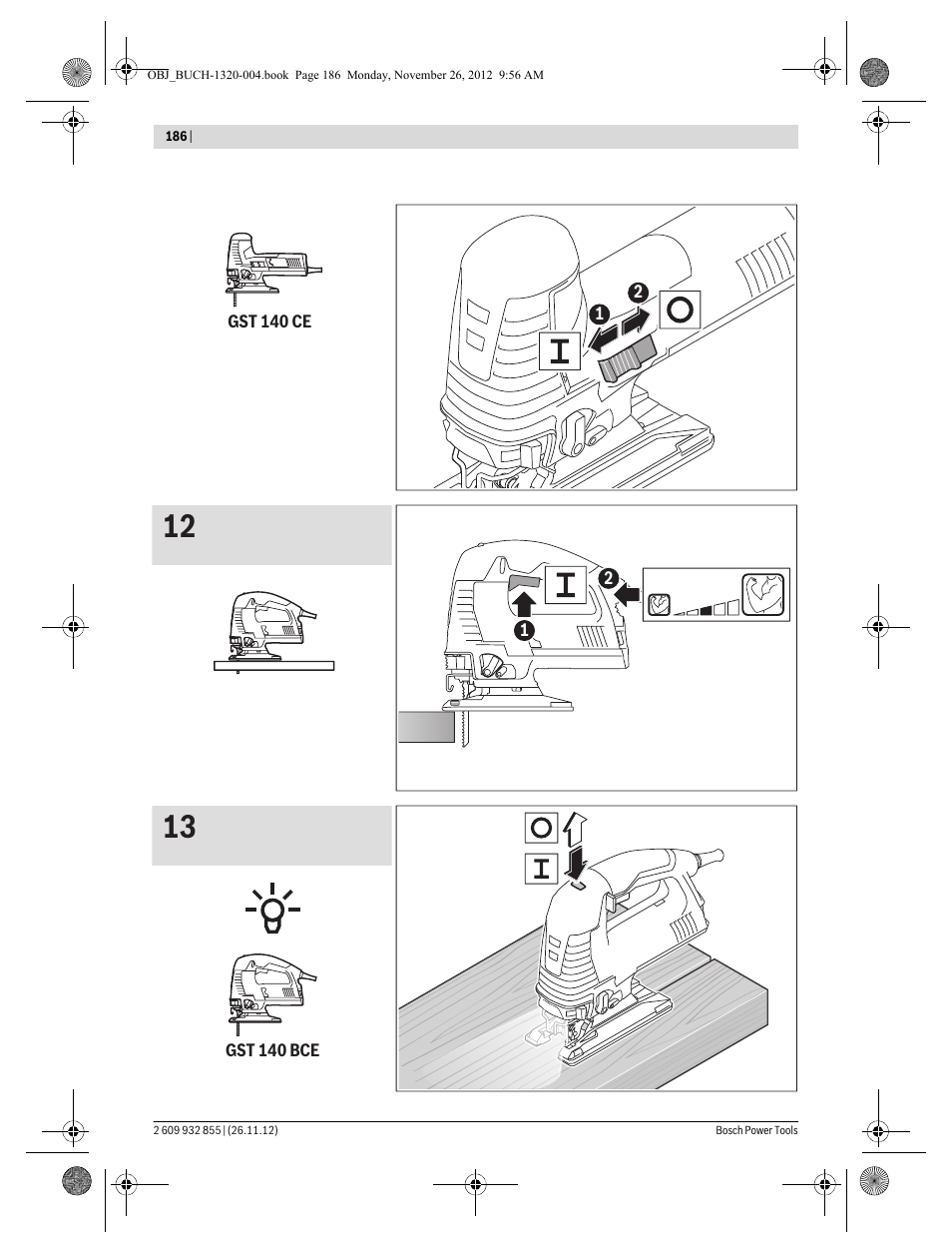 Bosch GST Professional 140 CE User Manual | Page 186 / 191