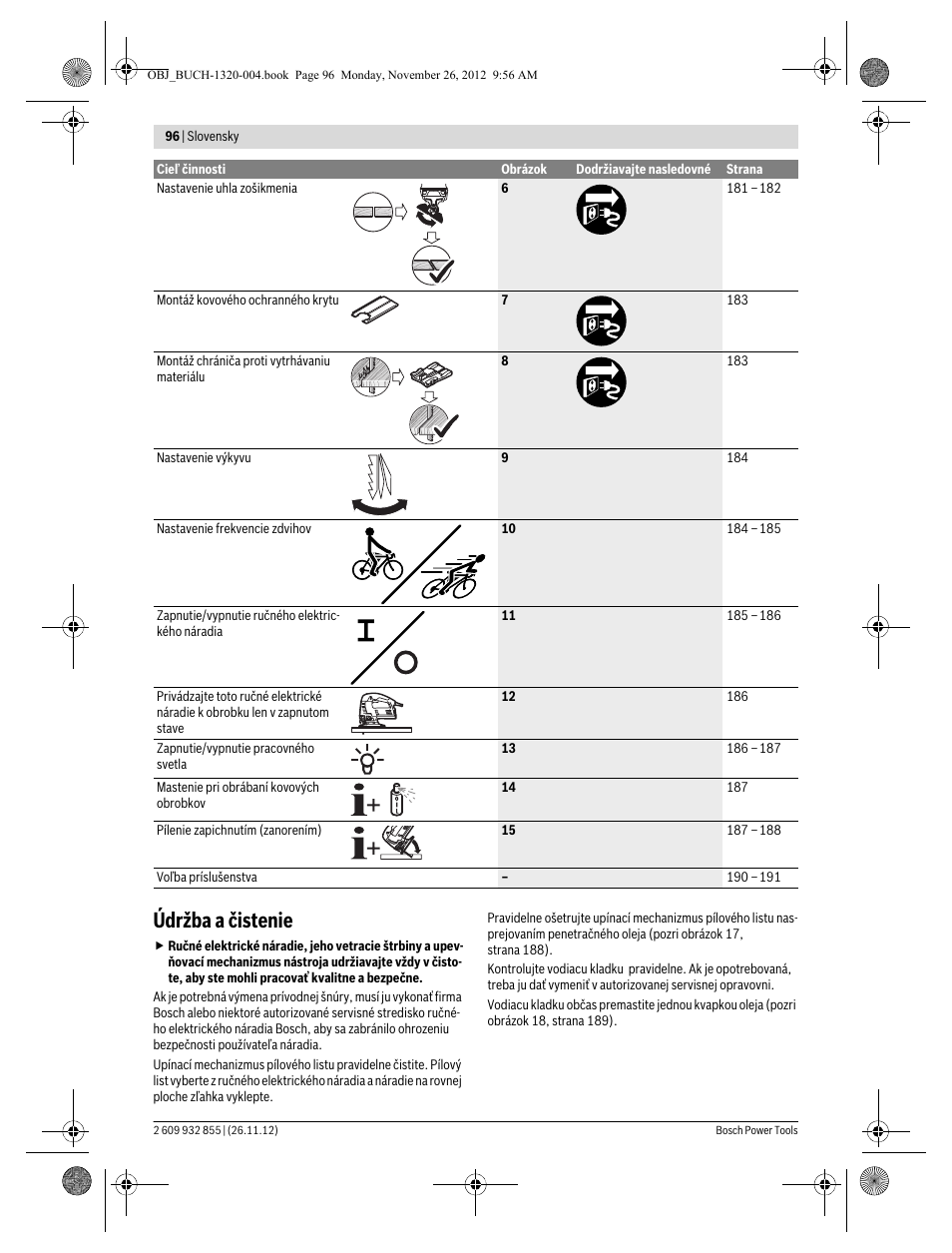 Údržba a čistenie | Bosch GST Professional 140 CE User Manual | Page 96 / 191