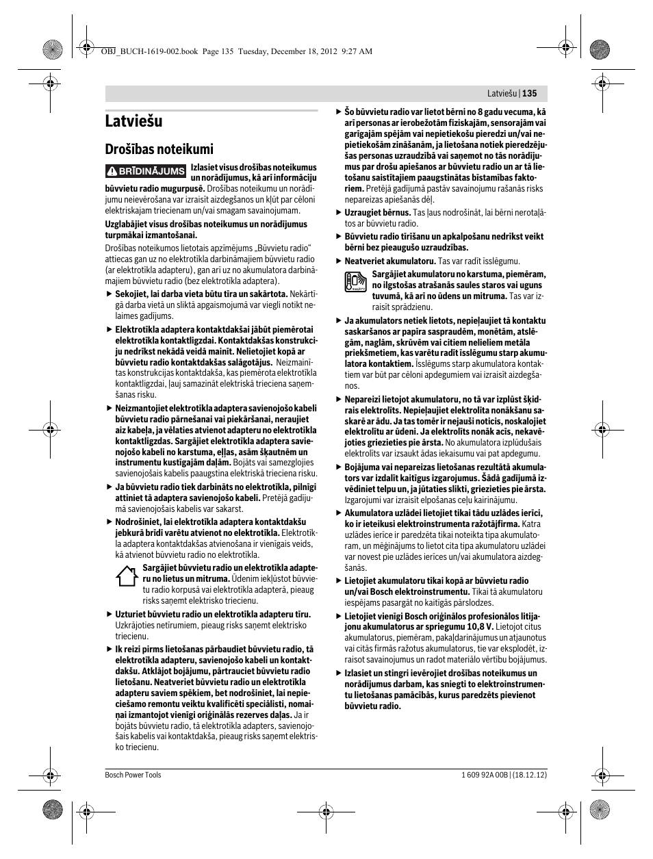 Latviešu | Bosch GML 10,8 V-LI Professional User Manual | Page 135 / 155