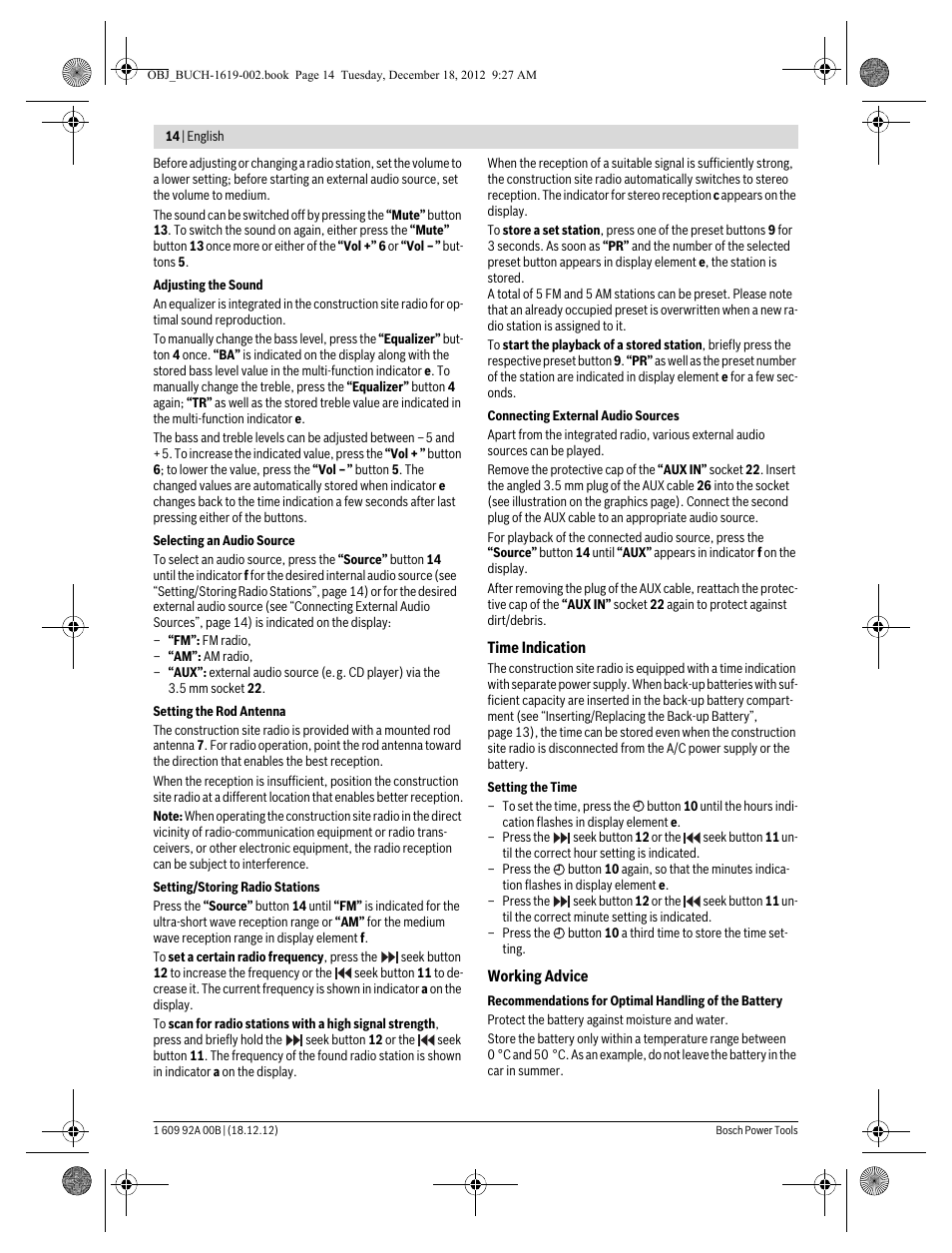 Bosch GML 10,8 V-LI Professional User Manual | Page 14 / 155