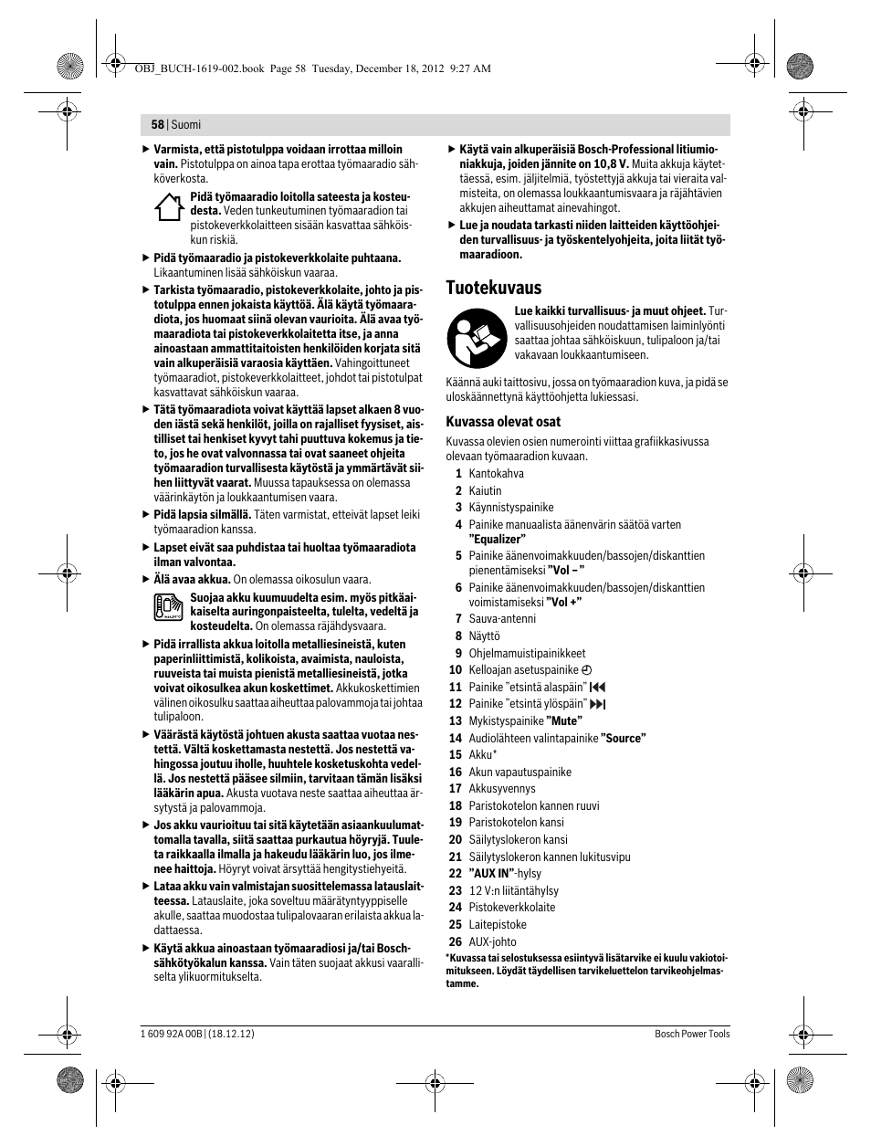 Tuotekuvaus | Bosch GML 10,8 V-LI Professional User Manual | Page 58 / 155