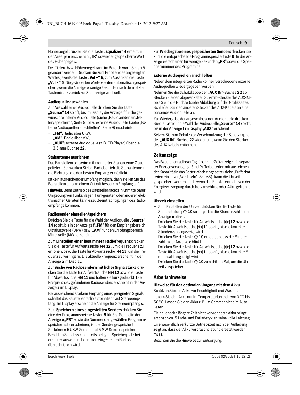 Bosch GML 10,8 V-LI Professional User Manual | Page 9 / 155