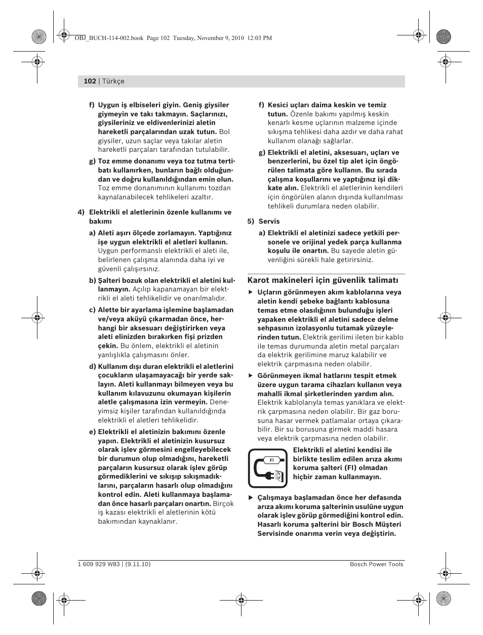 Bosch GDB 2500 WE Professional User Manual | Page 102 / 270