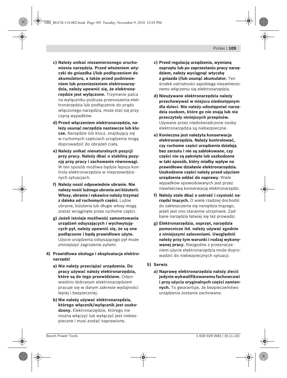 Bosch GDB 2500 WE Professional User Manual | Page 109 / 270
