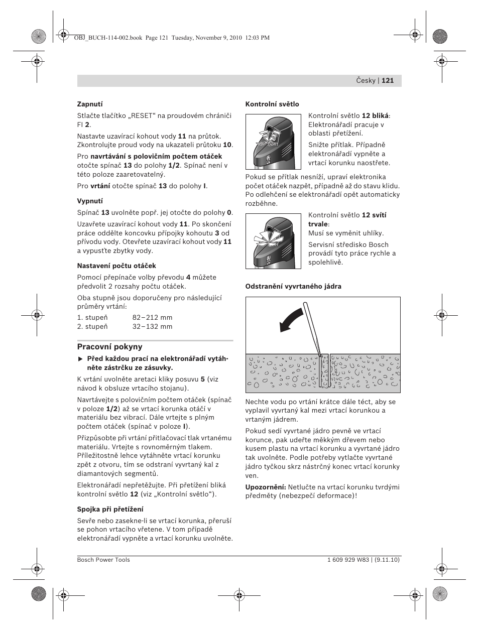 Bosch GDB 2500 WE Professional User Manual | Page 121 / 270