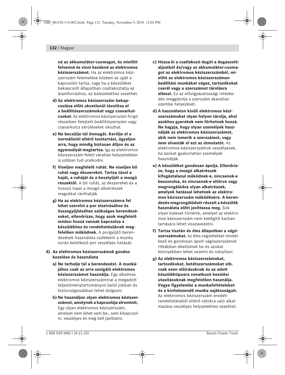 Bosch GDB 2500 WE Professional User Manual | Page 132 / 270