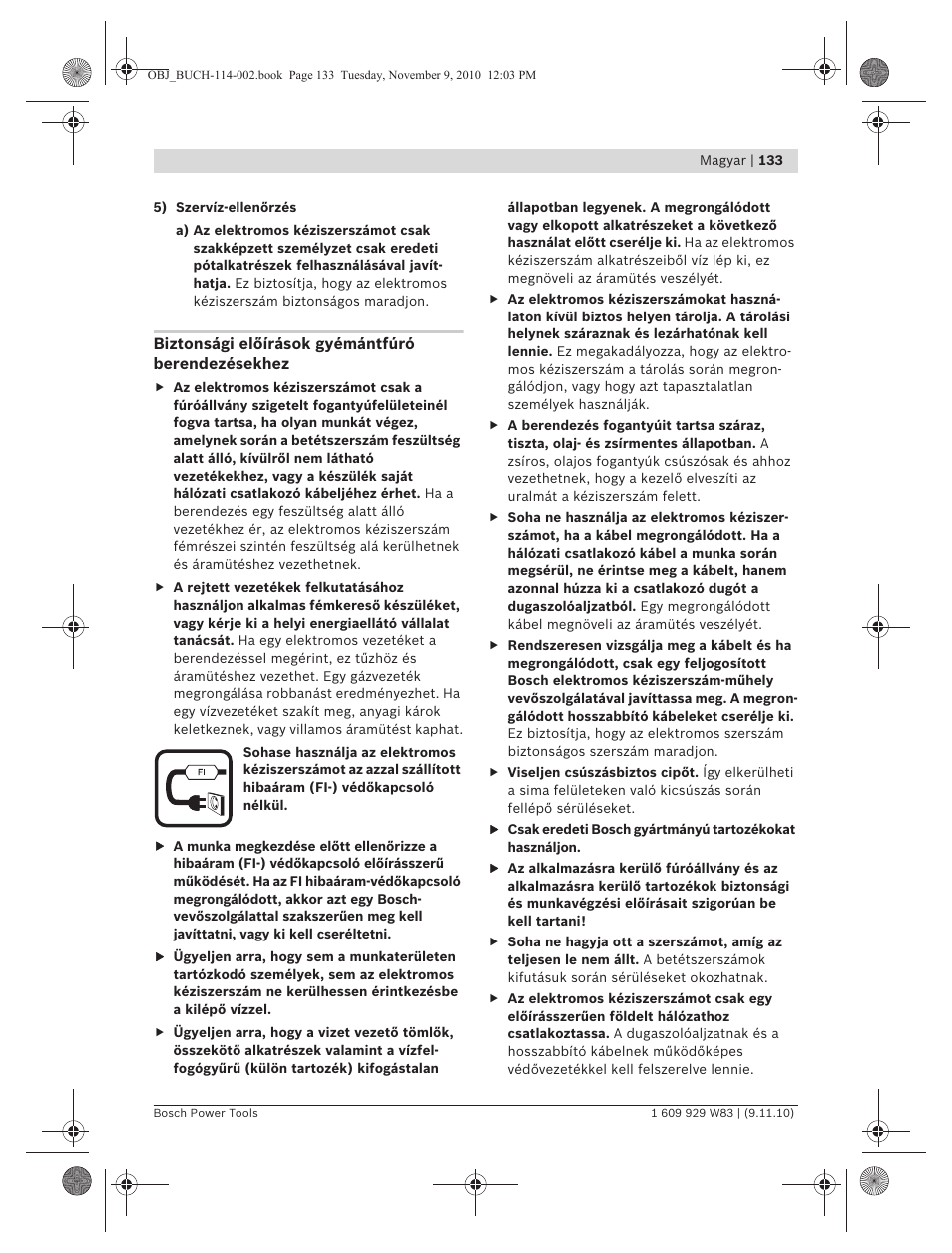 Bosch GDB 2500 WE Professional User Manual | Page 133 / 270