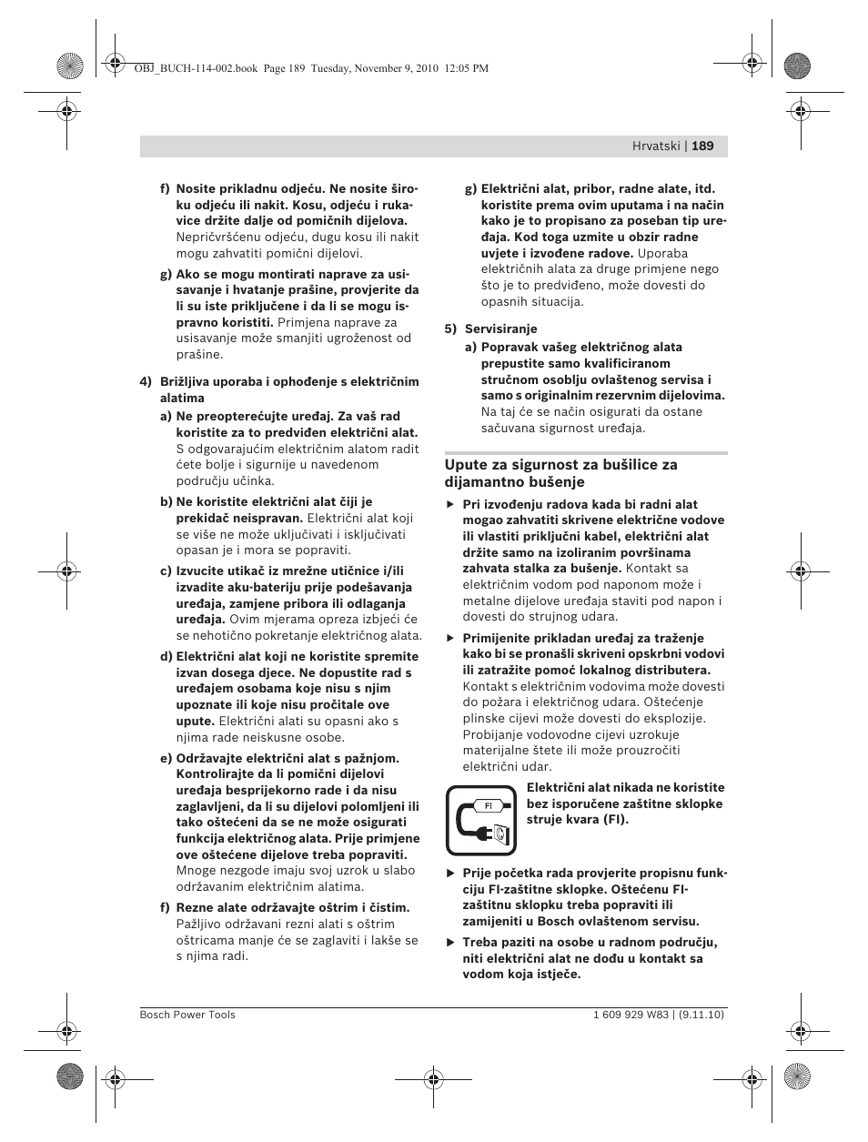 Bosch GDB 2500 WE Professional User Manual | Page 189 / 270